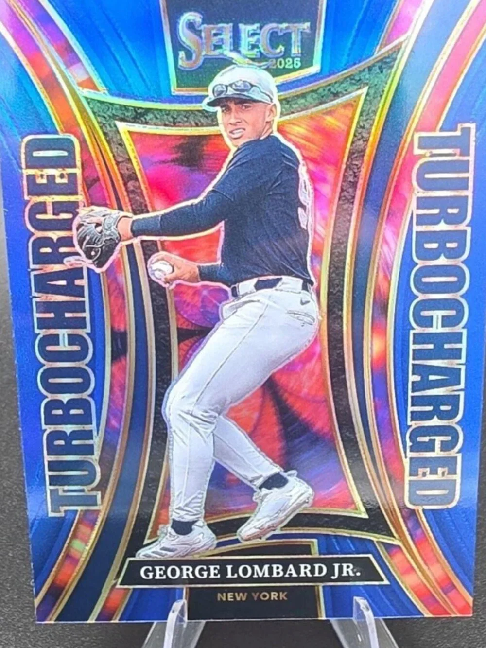 2025 Panini Select - Turbocharged George Lombard Jr. #21 Blue Prizm /49 (RC)